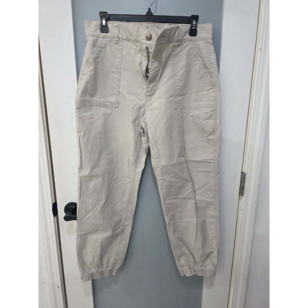 Eddie‎ Bauer Women's Khaki Jogger Pants Size 10 Casual Travel Utility Tapered